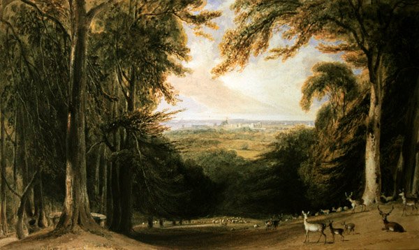 Ormanlık manzara, Windsor by William Daniell