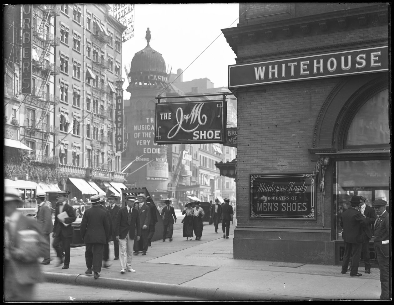 J und M Shoe imzası, 1429 Broadway, New York City, 2 Ağustos 1916 by William Davis Hassler