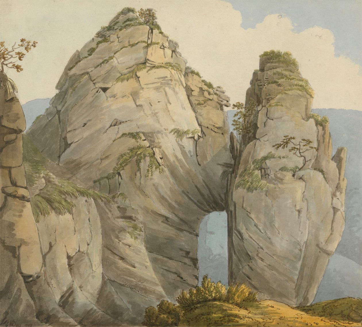 Renard'ın Deliği, Dovedale, Derbyshire by William Day