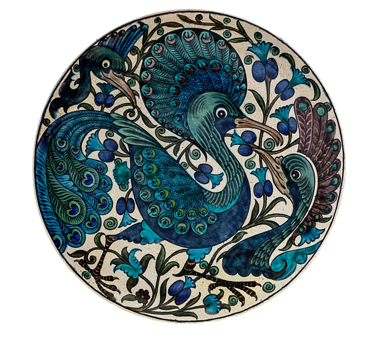 Fantastik Tavuskuşu Tabağı by William de Morgan
