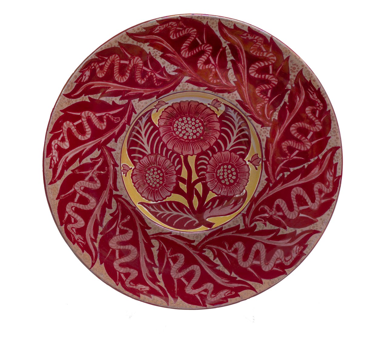 Parlak Yılan ve Papatya Tabağı by William de Morgan