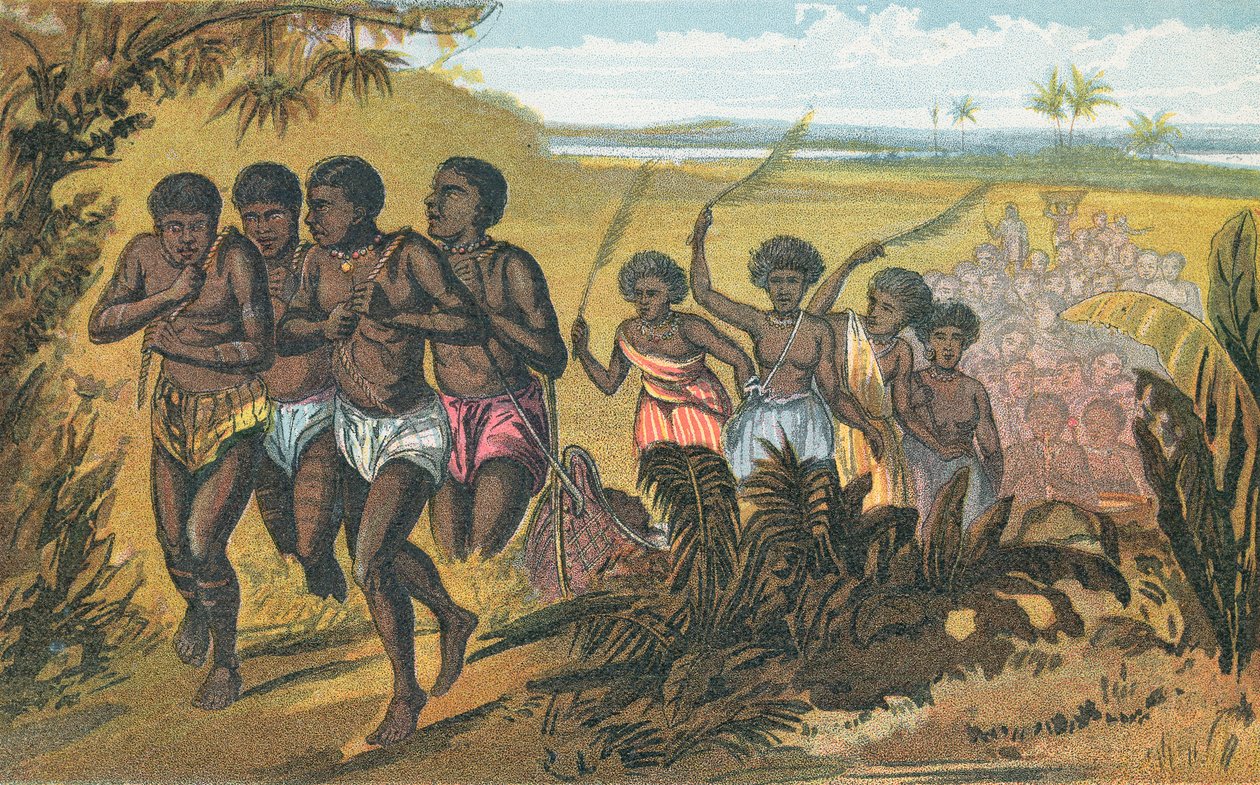 Bir Sambo Cenazesi (renkli taş baskı) by William Dickes