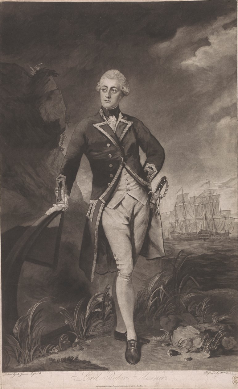 Lord Robert Manners, Yüzbaşı RN by William Dickinson
