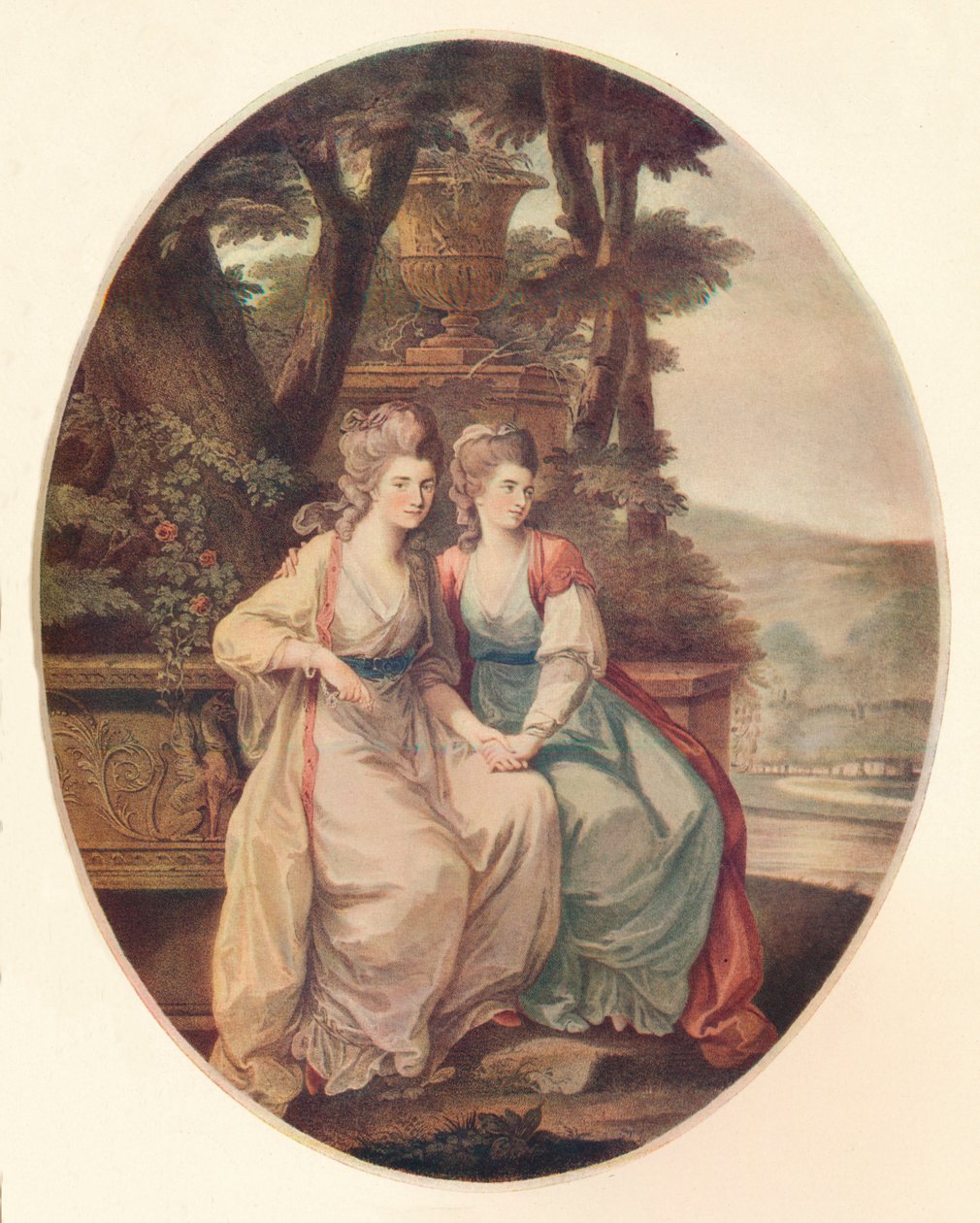 Devonshire Düşesi ve Lady Duncannon, 1782 by William Dickinson