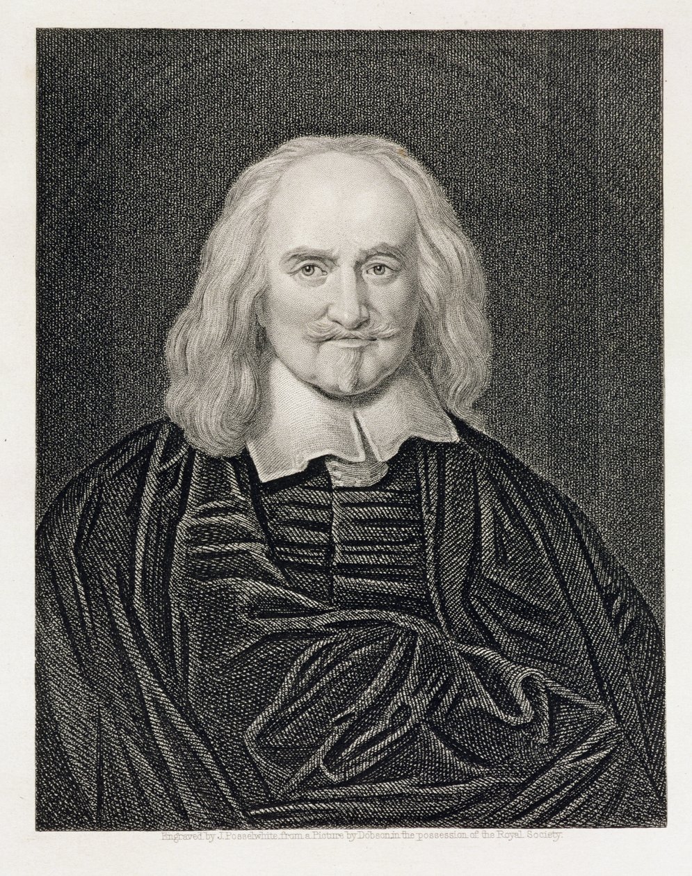 James Posselwhite (1798-1884) pub tarafından oyulmuş Thomas Hobbes (1588-1679) portresi. tarafından William Mackenzie by William Dobson
