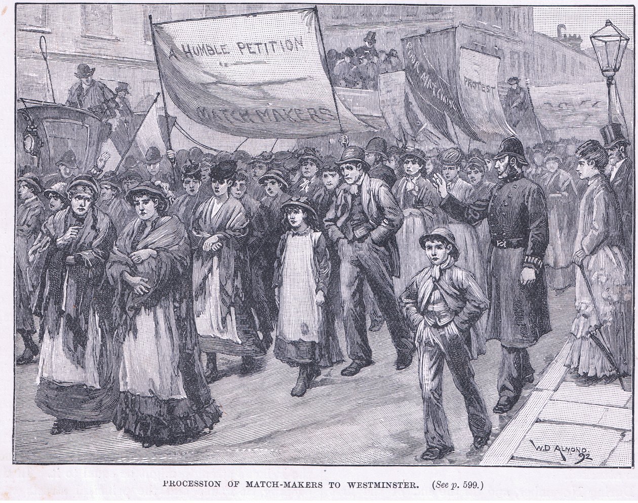 Westminster 1871 AD için çöpçatanların alayı by William Douglas Almond