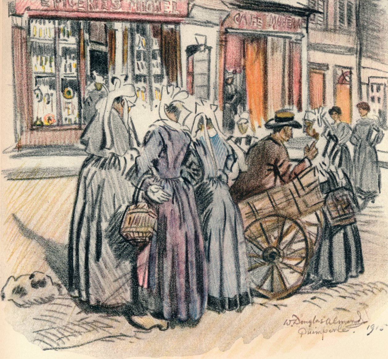 Sokak Dedikodusu, Quimperle, 1915 by William Douglas Almond