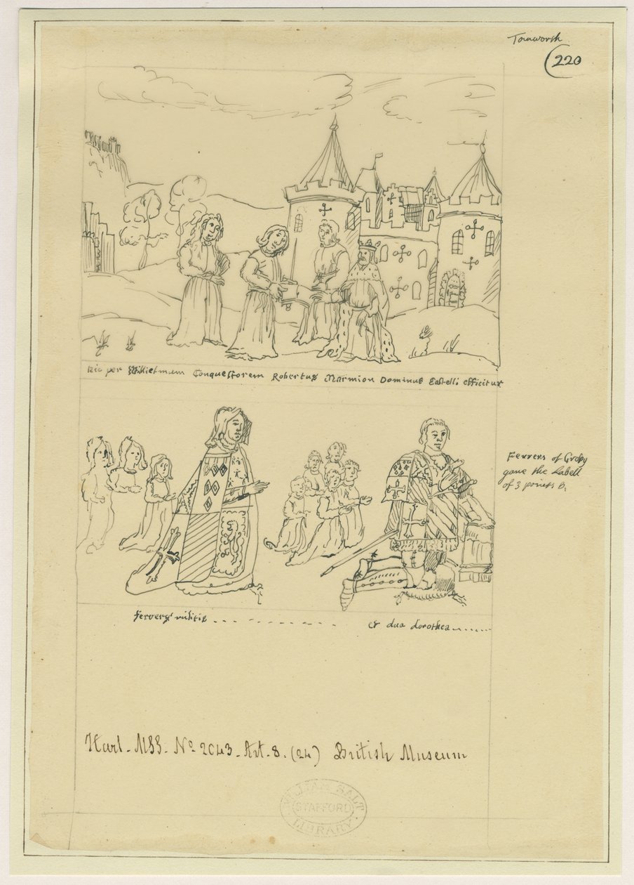 Tamworth Kilisesi - Pencere Camı: mürekkeple izleme ve [?17. yüzyıl] (çizim) by William Dugdale