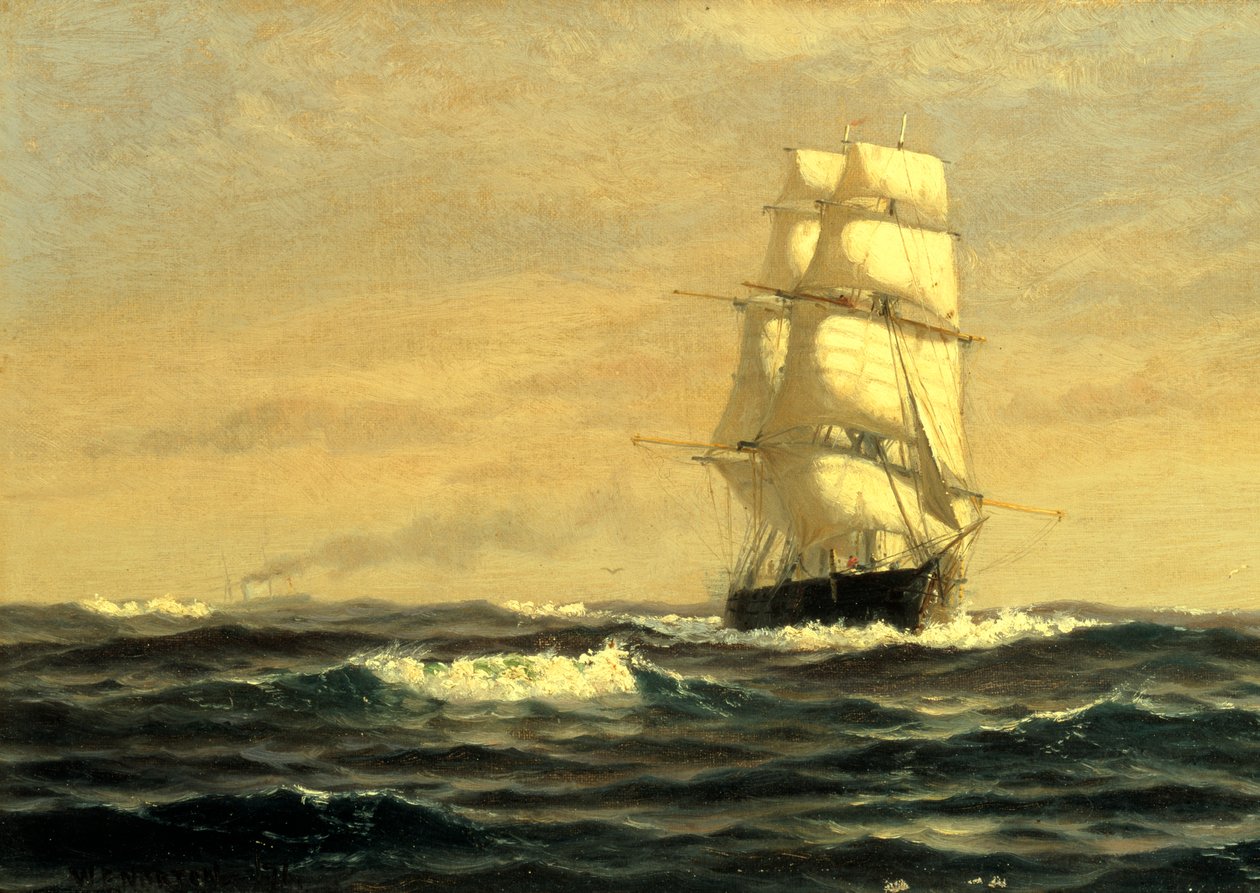 Yelkenli Gemi - Maine Sahili, 1876. by William E. Norton