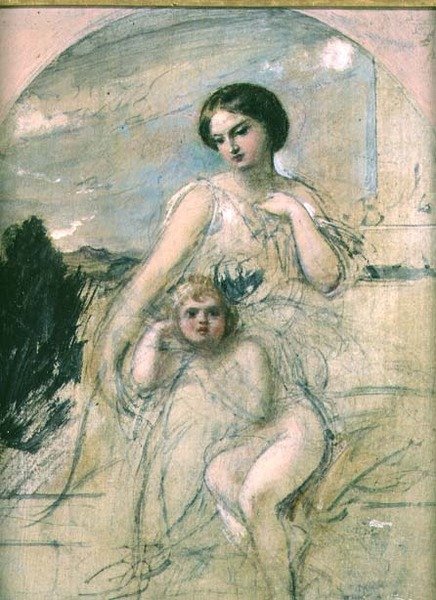 Anne ve Çocuk (kurulu) by William Edward Frost