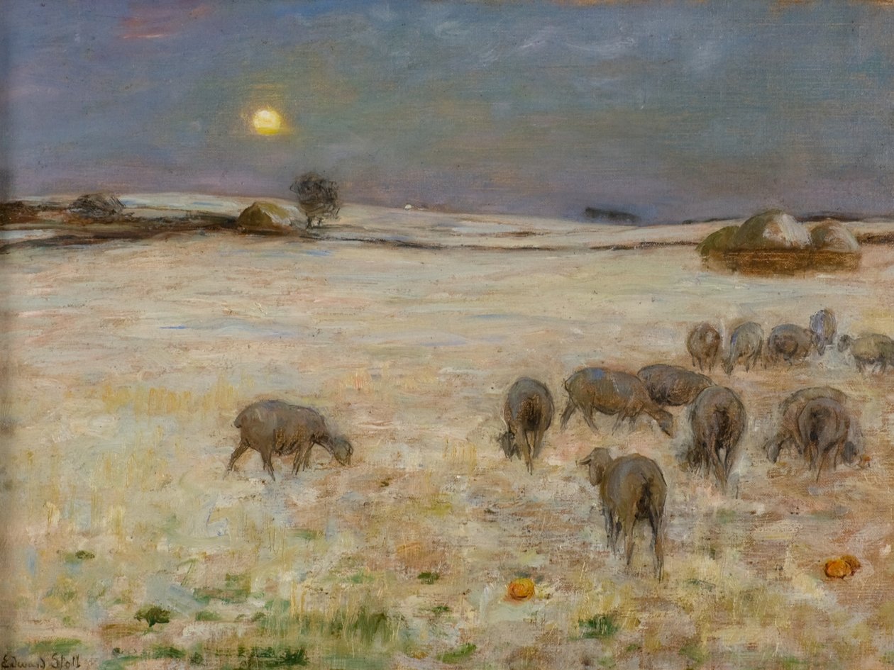 Karda Koyun (tuval üzerine yağlı boya) by William Edward Stott