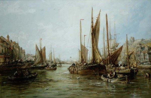 Balıkçı Tekneleri ile Rıhtım by William Edward Webb