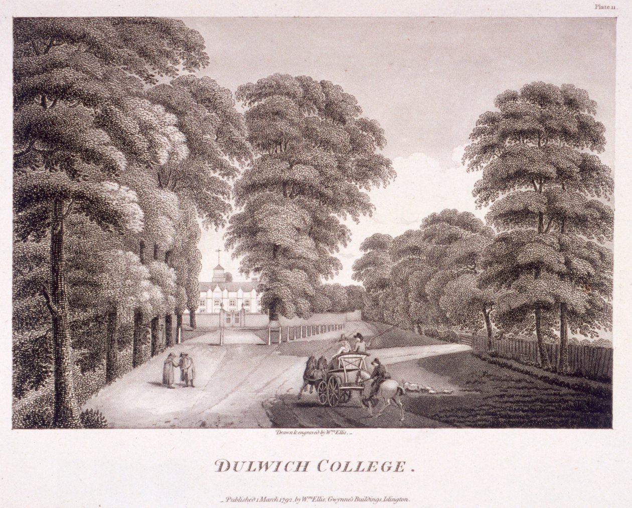 Dulwich Koleji, Camberwell, Londra, 1792 by William Ellis