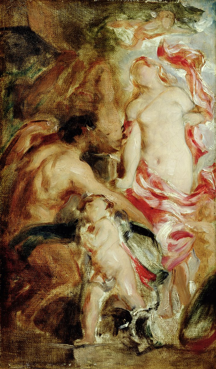 Alegorik Çalışma, Bir Eskiz (tuval üzerine yağlı boya) by William Etty
