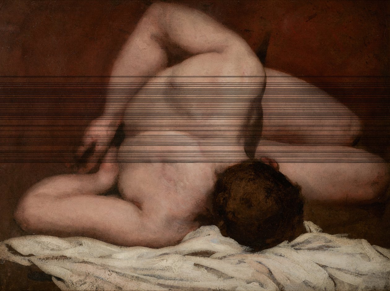 Erkek Nü (tuval üzerine yağlıboya) by William Etty