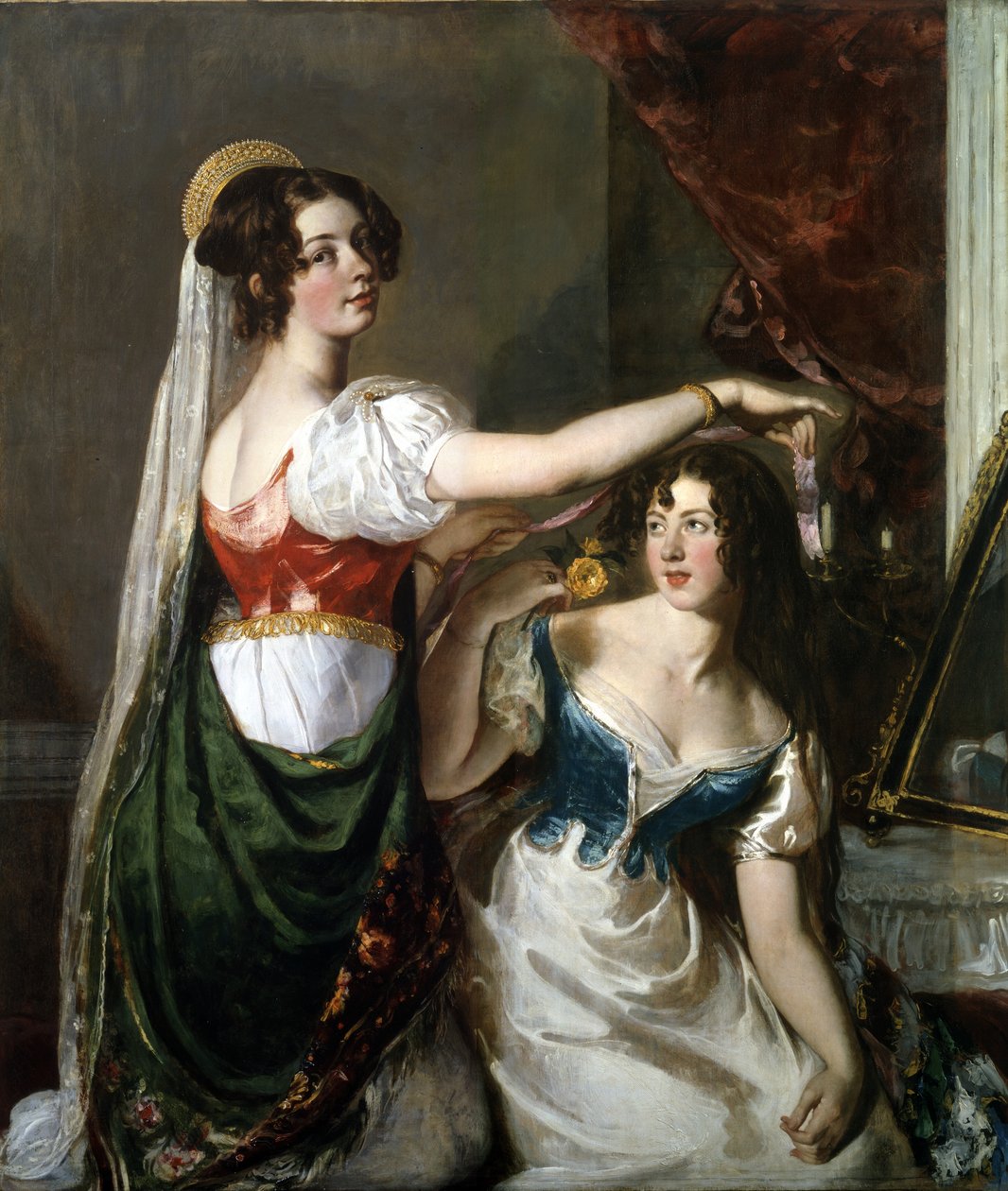 Süslü Bir Elbise Balosu için hazırlanıyor by William Etty