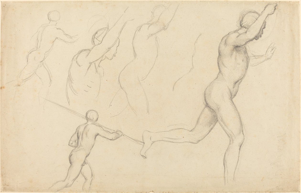 Koşan Erkek Çalışmaları by William Etty