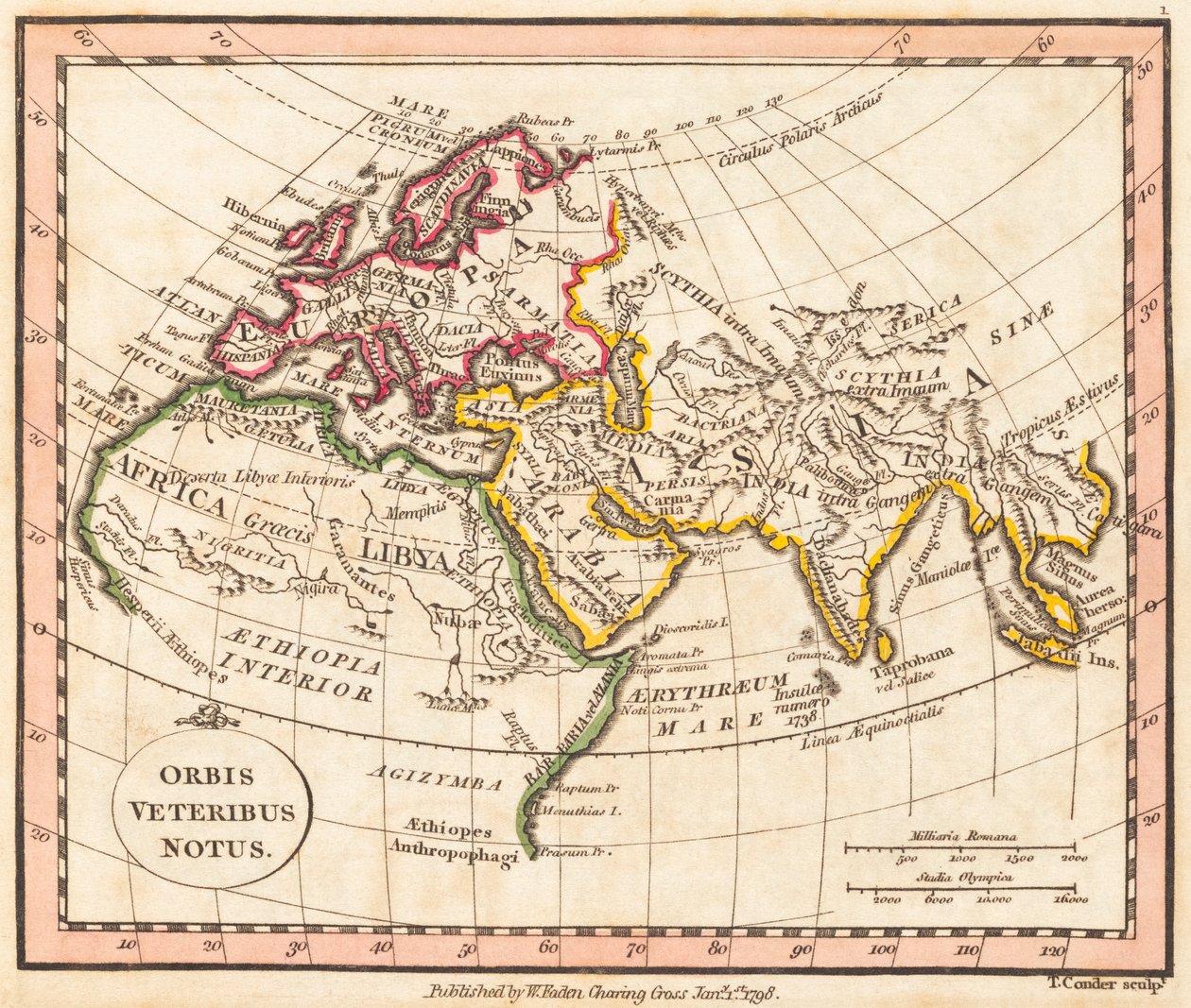 Antik dünya haritası by William Faden