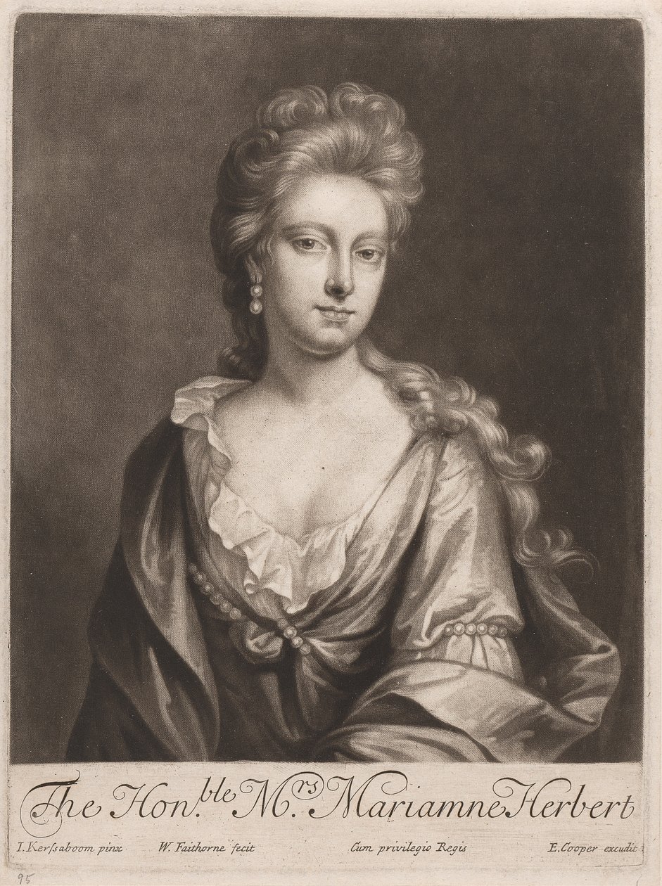 Saygıdeğer Bayan Marianne Herbert by William Faithorne