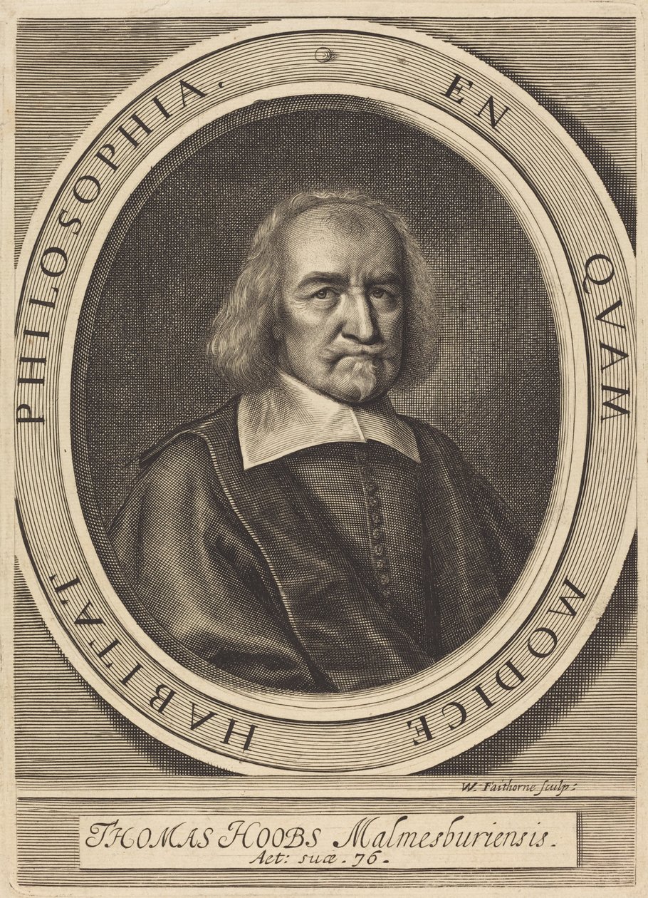 Thomas Hoobs (Thomas Hobbes) by William Faithorne