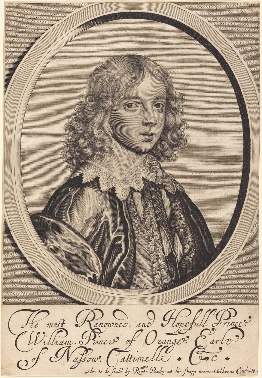 William II, Orange Prensi by William Faithorne