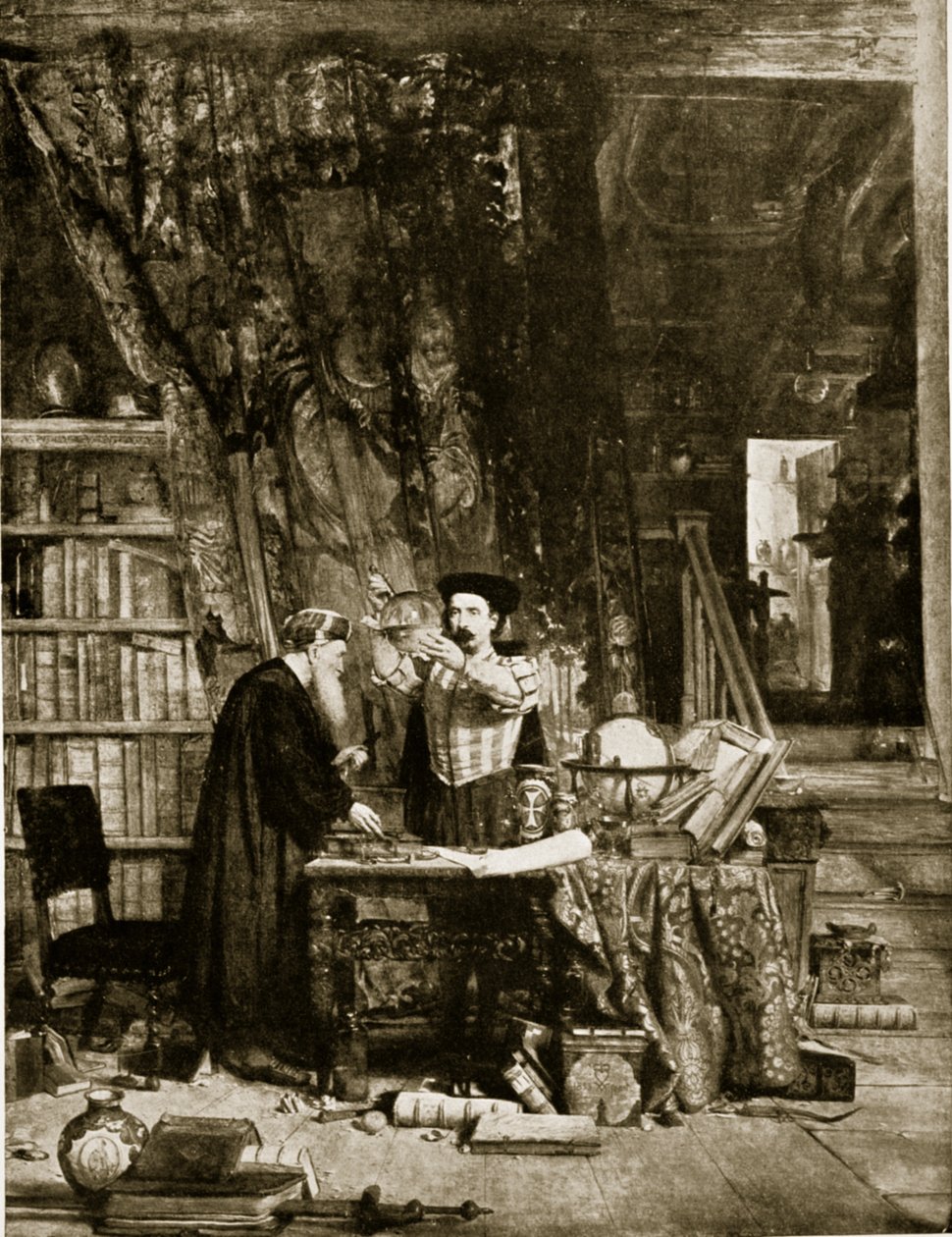Simyacı, 'Hutchinson's Story of the British Nation'dan bir örnek, c.1923 by William Fettes Douglas