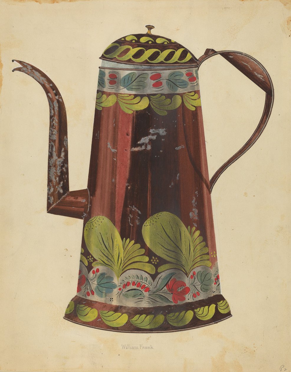 Toleware Teneke Cezve, c. 1937. by William Frank