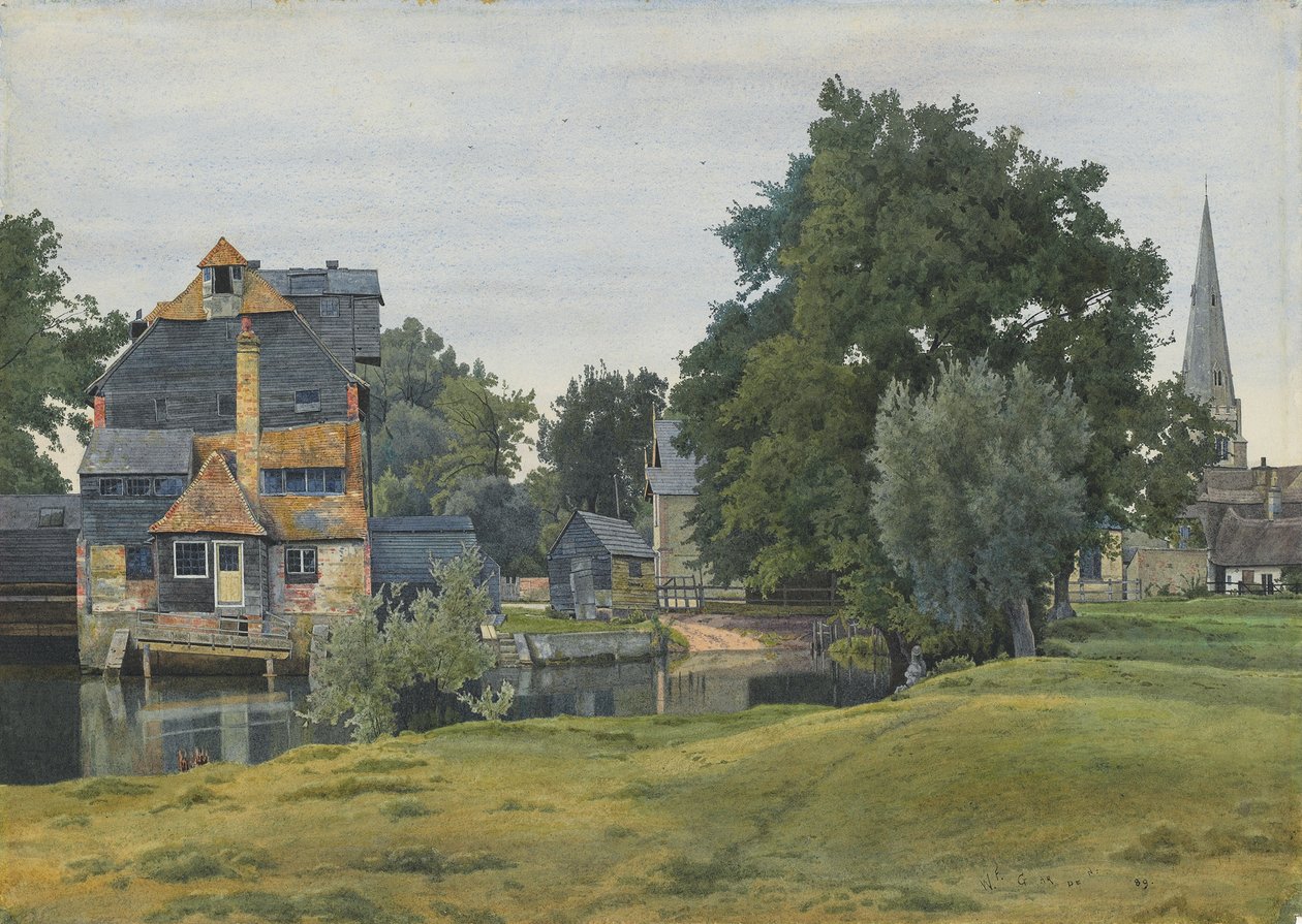 Houghton Mill, St Ives Yakınında, Huntingdonshire, 1889 by William Fraser Garden