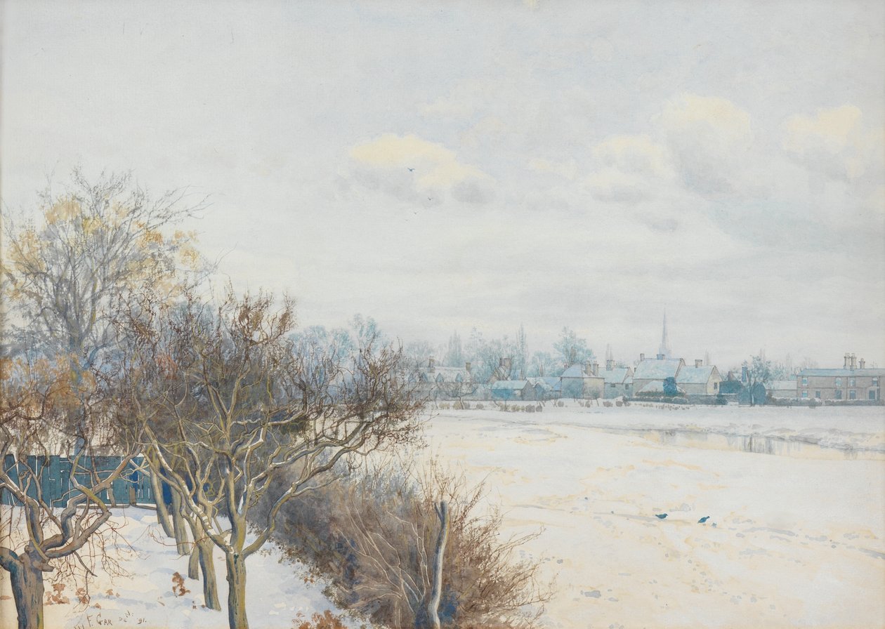 Ouse Vadisi'nde Kış, 1891 by William Fraser Garden