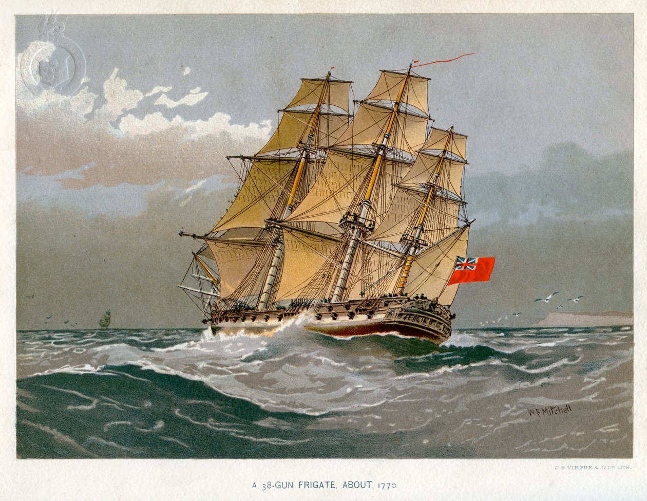 Kraliyet Donanması 38 top firkateyni, c1770 c1890-c1893 by William Frederick Mitchell