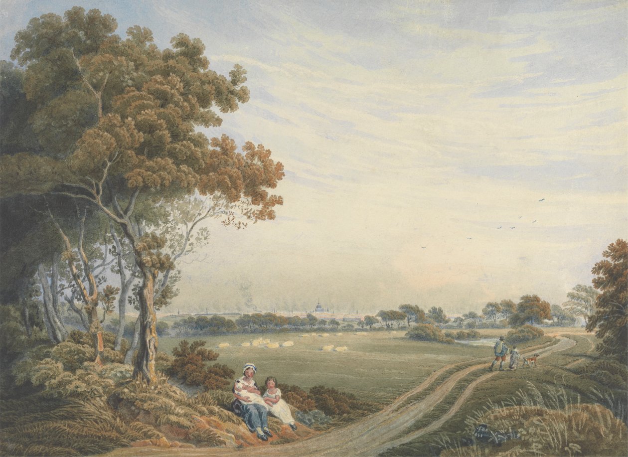 St. John's Wood'dan Londra Şehri'ne Uzaktan Bir Bakış by William Frederick Wells