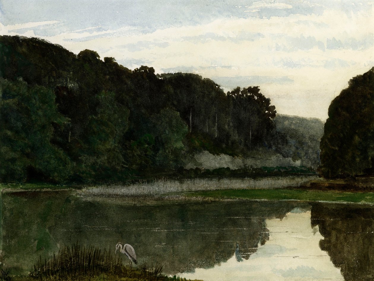 Balıkçıl ile Manzara, 1868 by William Frederick Yeames