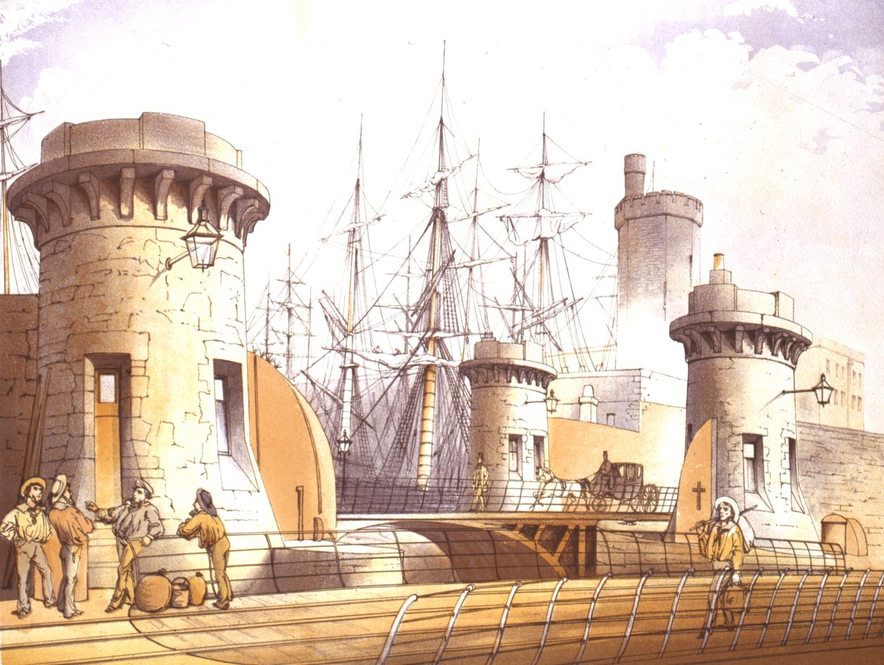 Stanley Rıhtım Kapıları, 1864 by William Gavin Herdman