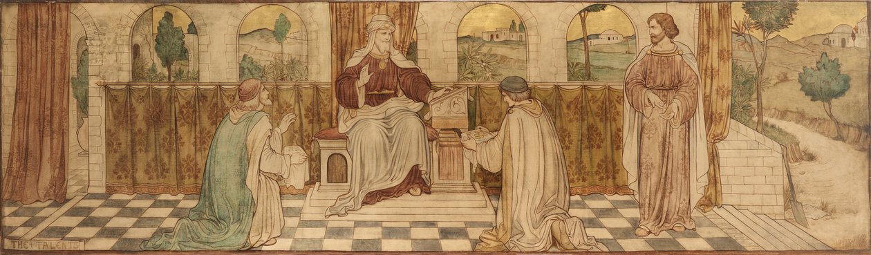 The Parable of the Talents , c.1884 (Tuval üzerine yağlı boya) by William George Rich