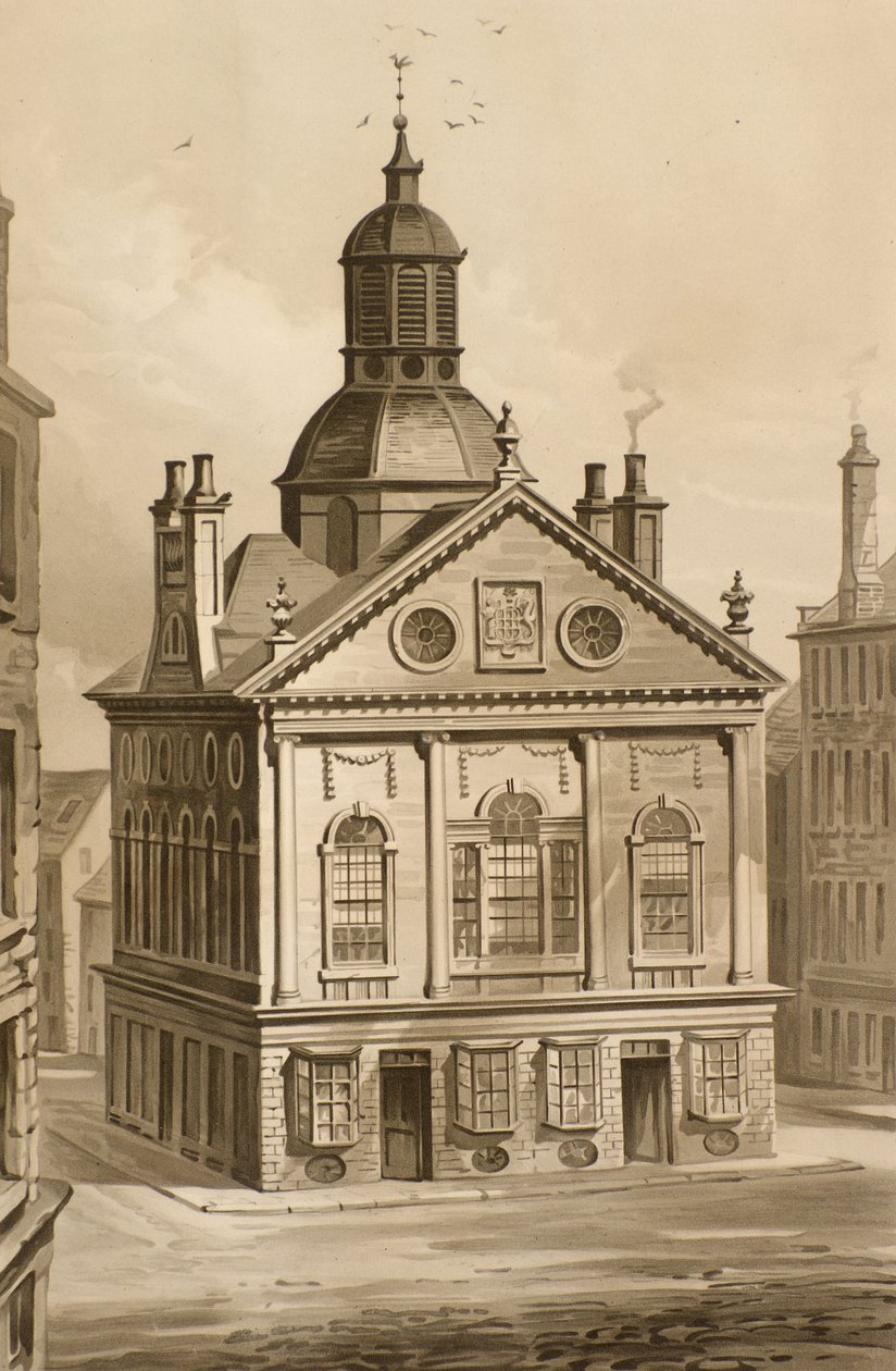 İsimsiz [Ticaret Salonu, High Street, Dundee] (gravür) by William Gibb