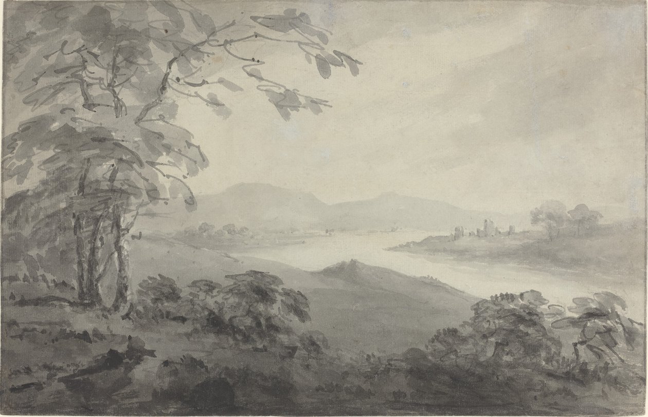 Harabeler ile Nehir Manzarası by William Gilpin