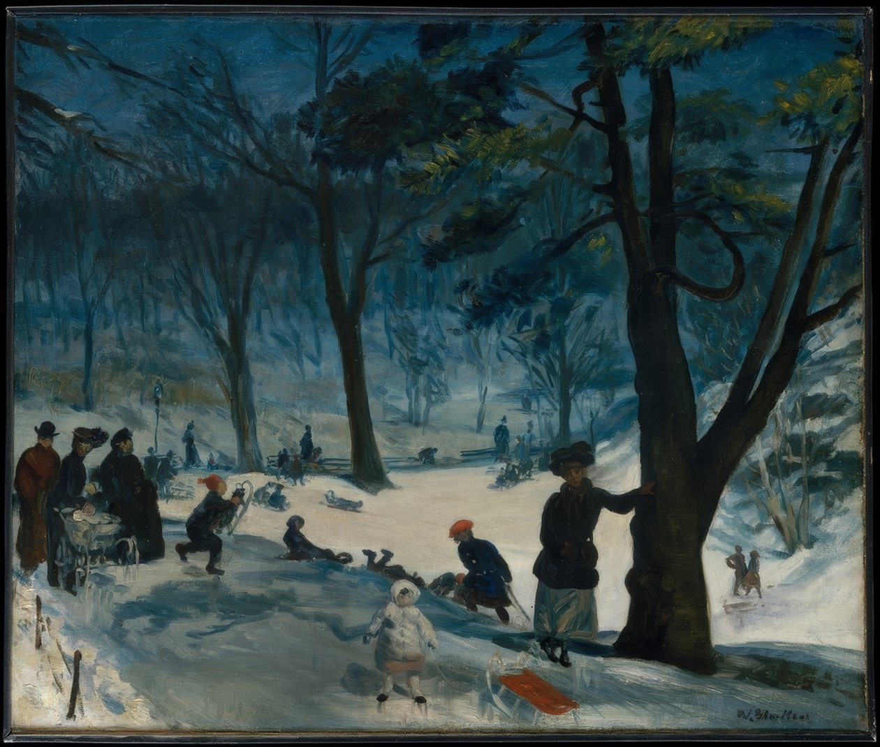Central Park, Kış by William Glackens