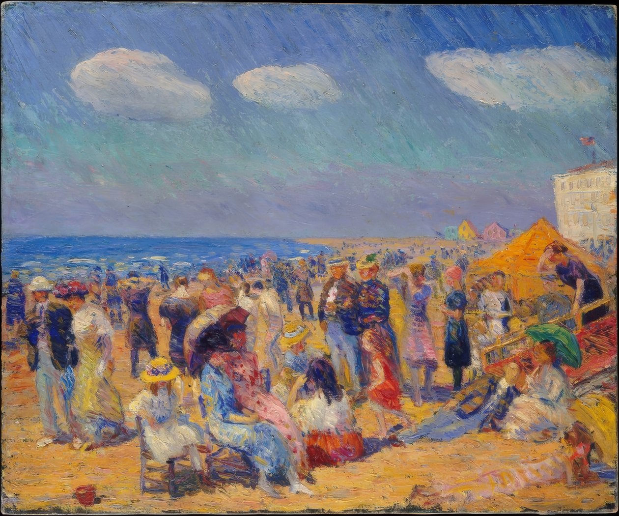 Sahilde insan kalabalığı by William Glackens