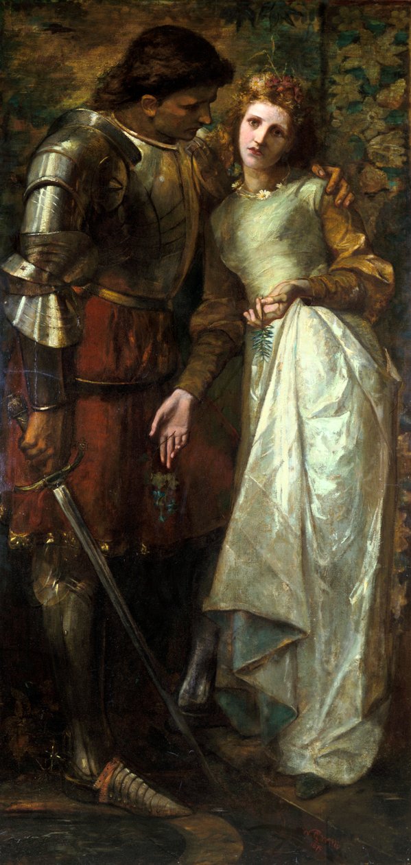 Ophelia ve Laertes veya Ophelia İşte Biberiye, 1879. by William Gorman Wills