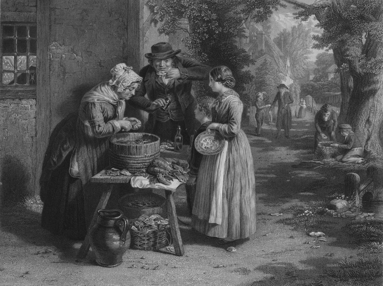 İstiridyelerin İlk Günü, 1863 by William Greatbach