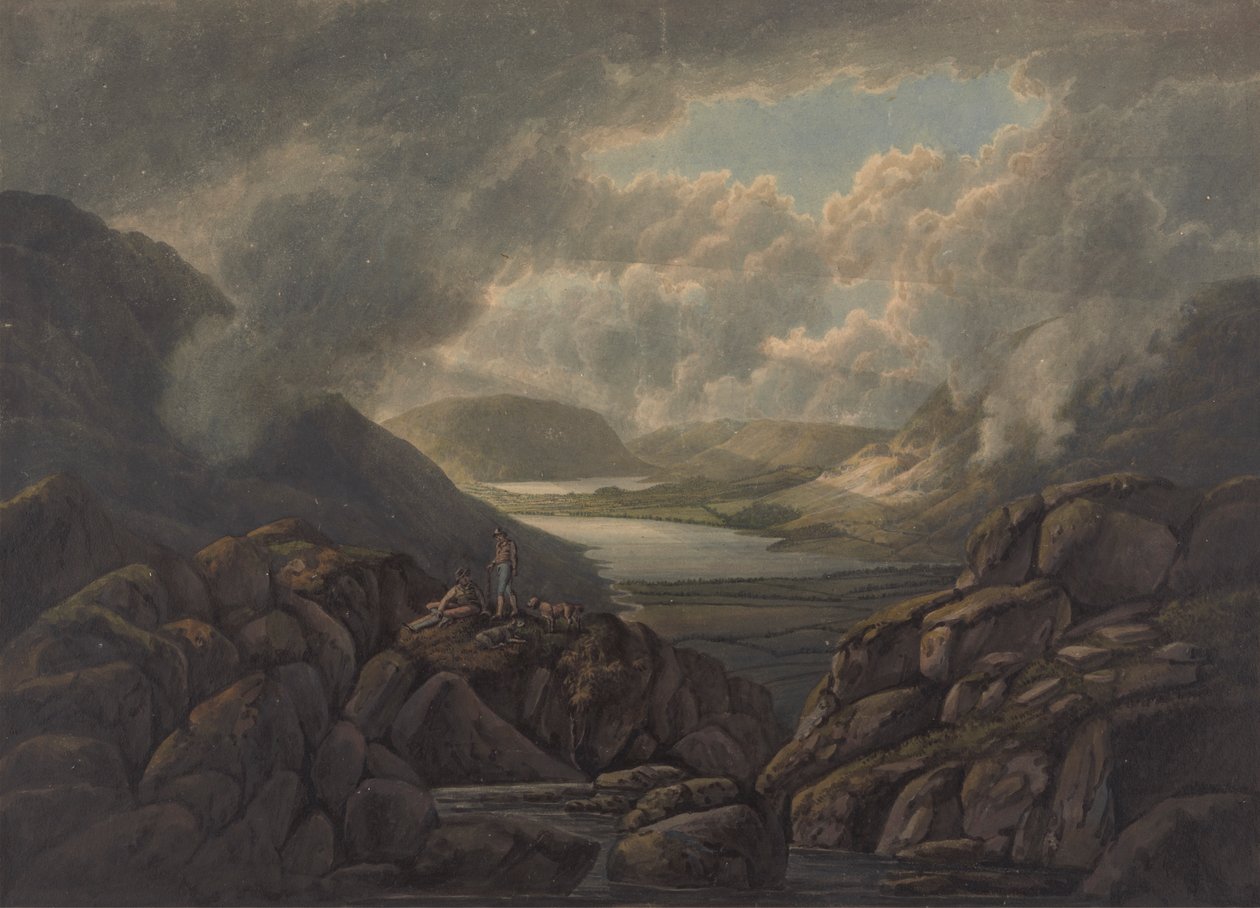 Lakes Buttermere ve Crummock Water'ın Görünümü by William Green