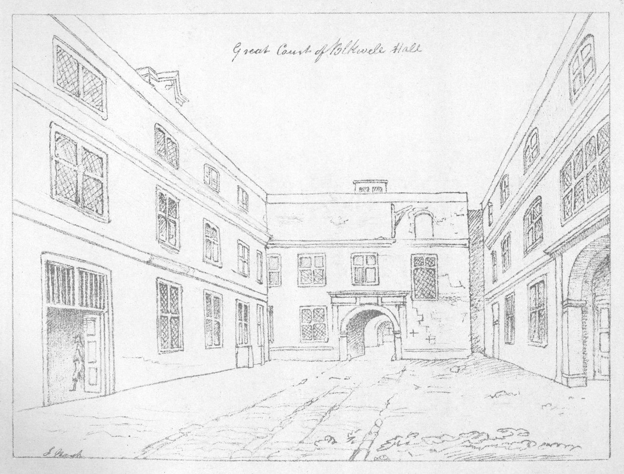 Blackwell Hall Büyük Mahkemesi, Londra Şehri, 1886. by William Griggs