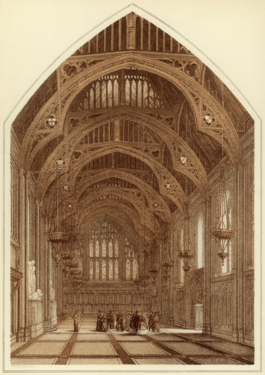 Guildhall iç mekanı, Londra Şehri, 1886 by William Griggs