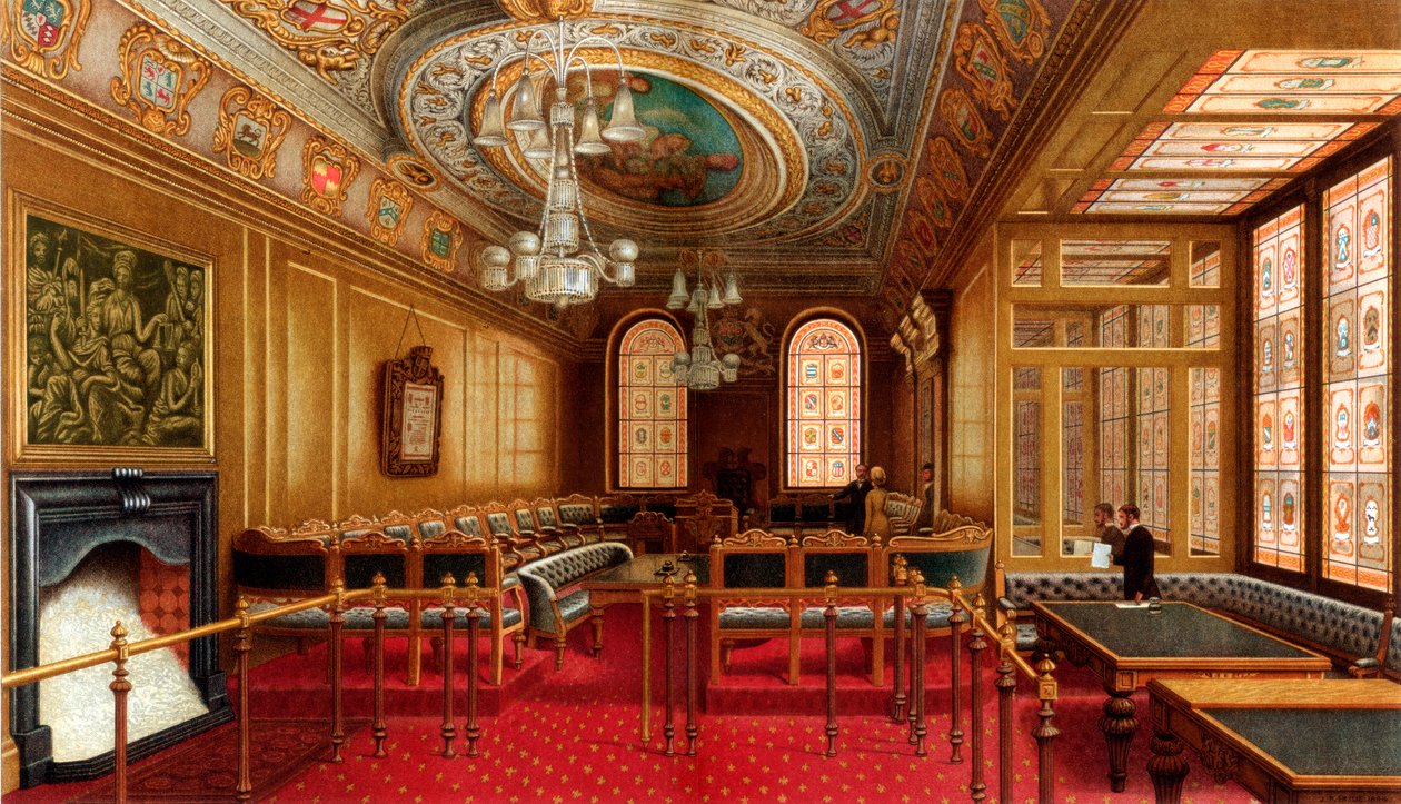 Aldermens Court Room, Guildhall, Londra Şehri, 1886. by William Griggs