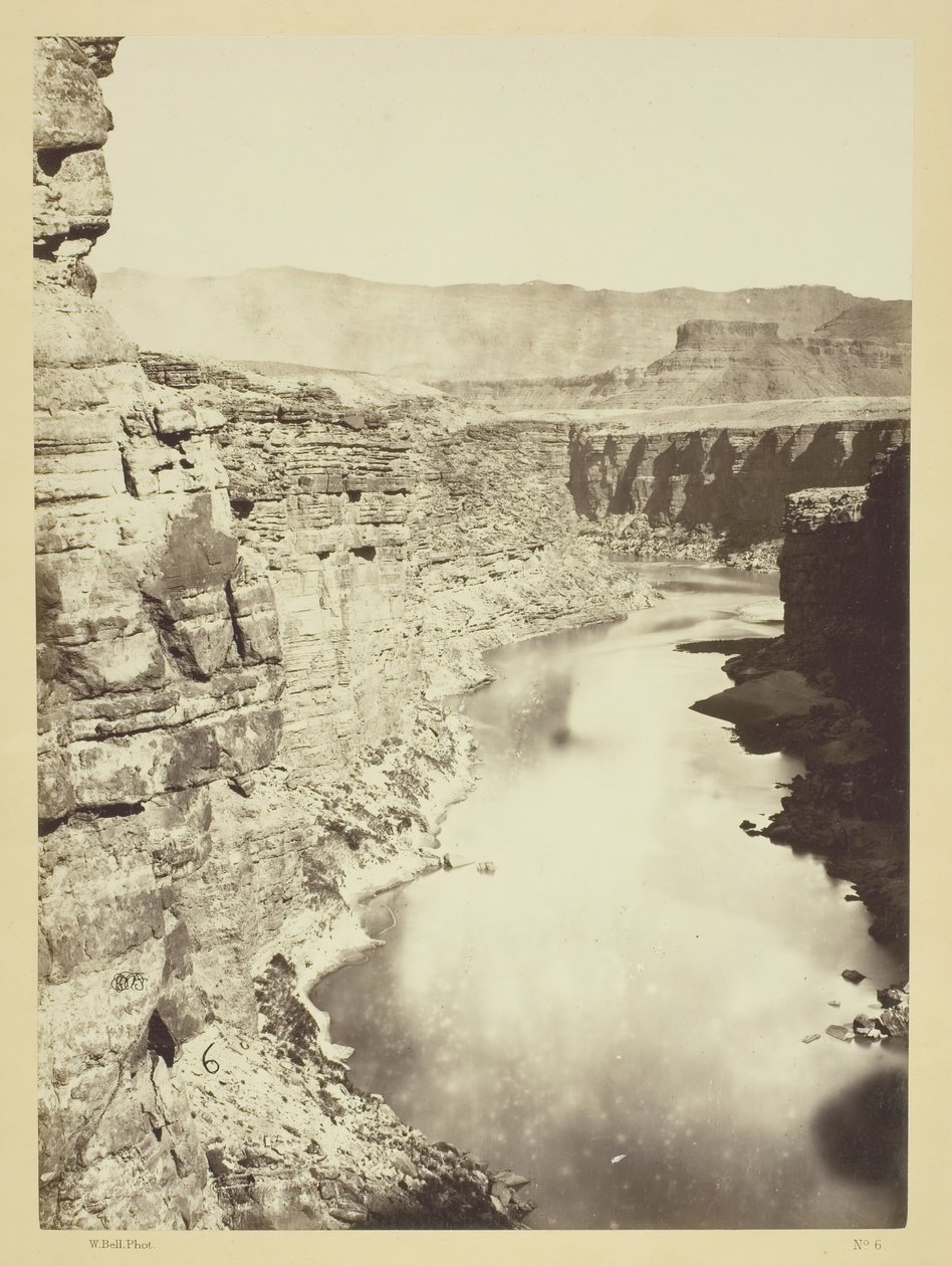 Grand Canon, Colorado Nehri, Paria Creek Yakınında, Batıya Bakmak, 1872. by William H. Bell