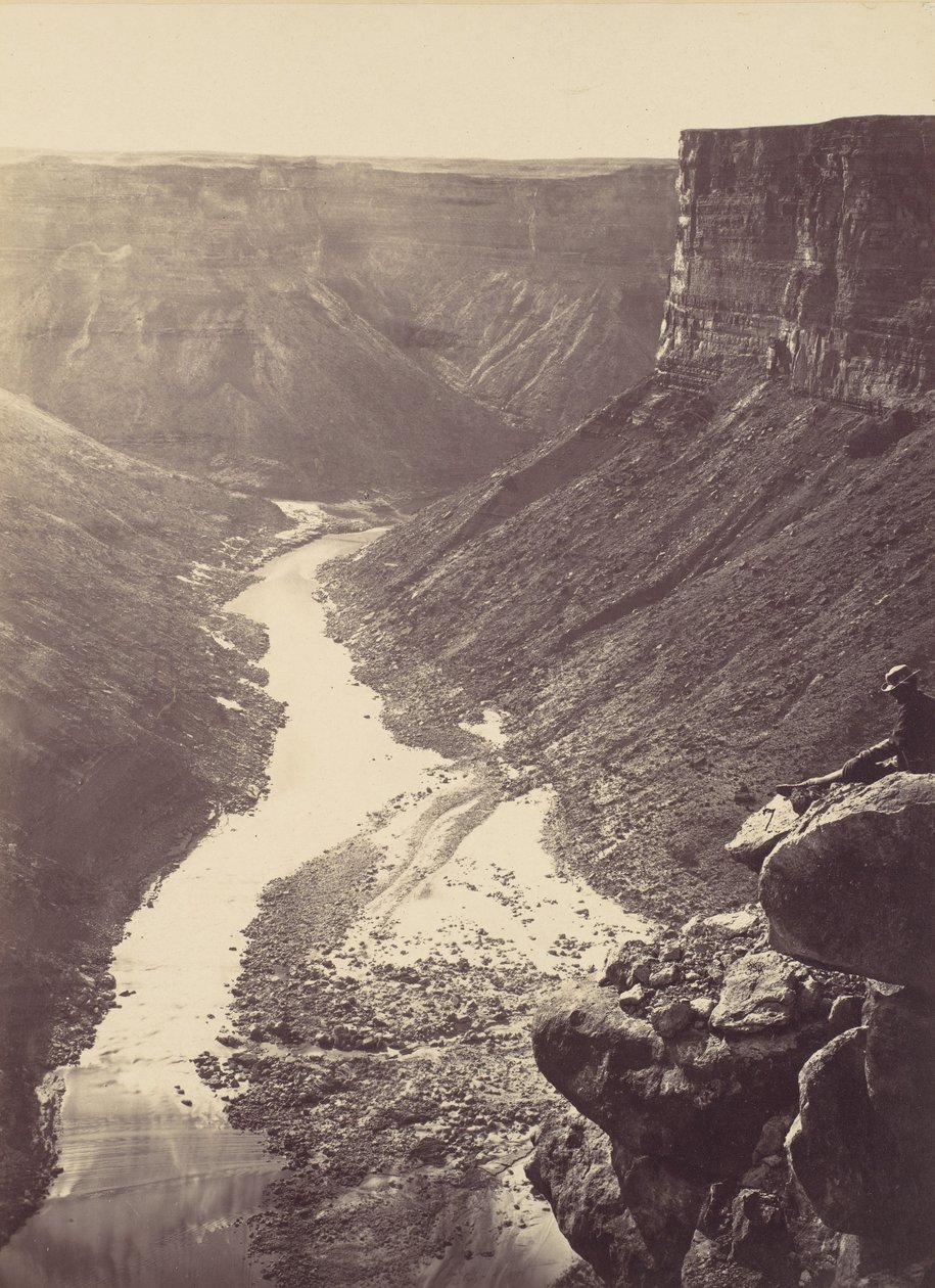 Büyük Kanyon, Colorado Nehri, Paria Deresi Yakınında, Batıya Bakmak, 1872. by William H. Bell