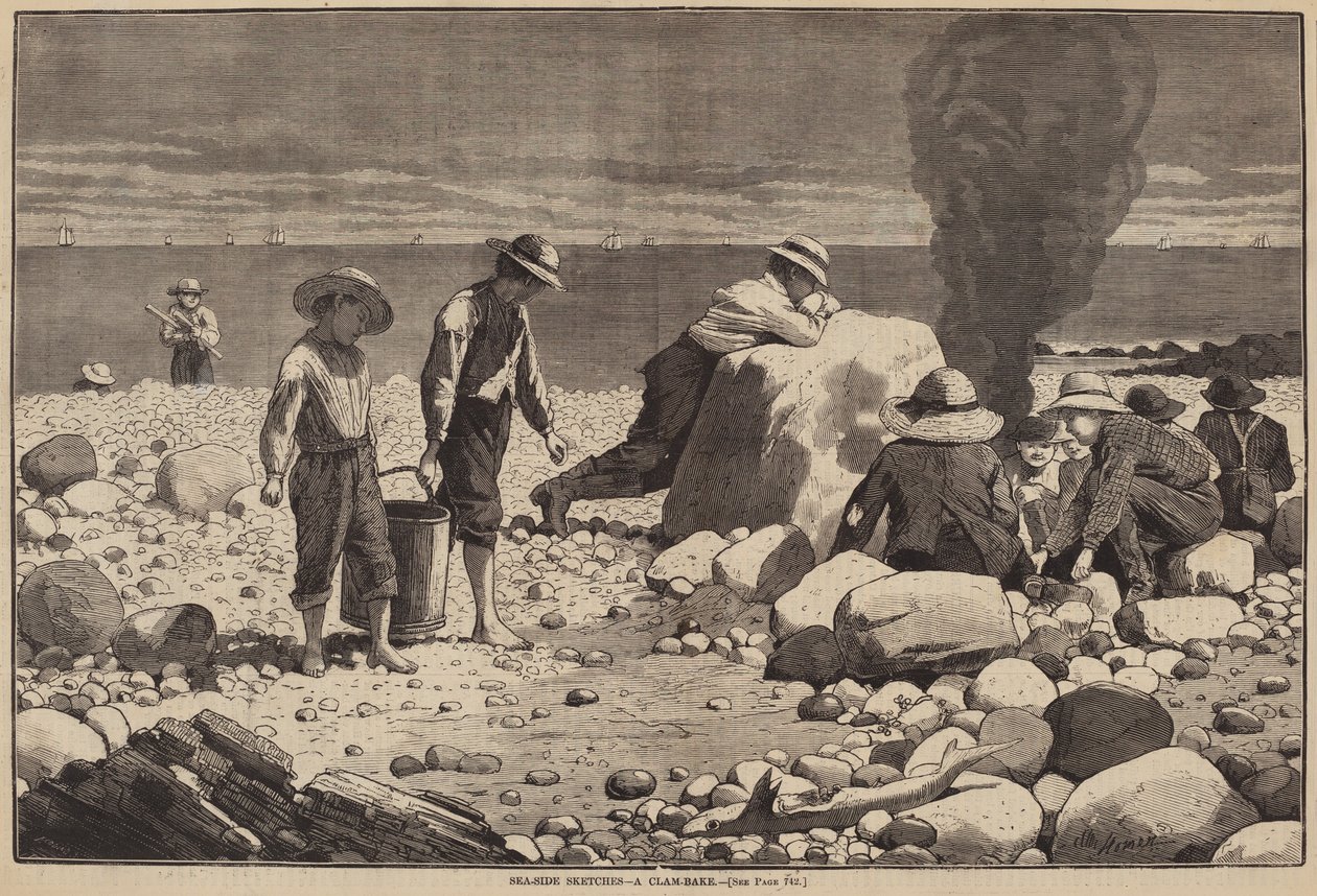 Deniz Kenarı Eskizleri - Deniz Tarağı Fırını by William H. Redding after Winslow Homer