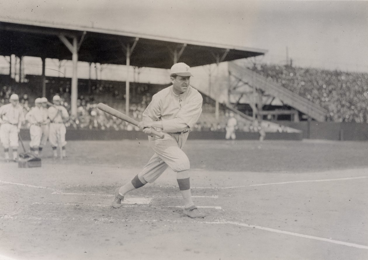 Mike Donlin, Pittsburgh Pirates vurucu, antrenman vuruşu yapıyor by William H. Trefts Jr.
