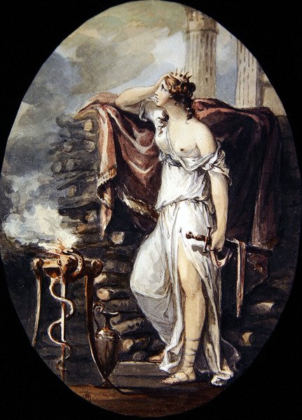 Dido (kağıt üzerine sulu boya) by William Hamilton