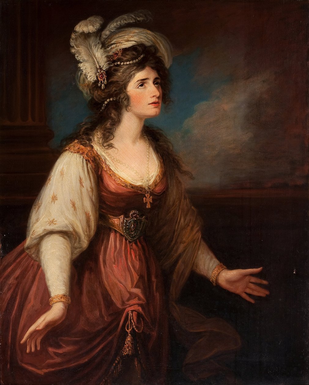 Sarah Siddons (1755-1831) als Zara, Hamilton, William (1751-1801) tarafından. Tuval üzerine yağlı boya, yaklaşık 1784. Ebat : 127x101,6 cm. Özel koleksiyon by William Hamilton